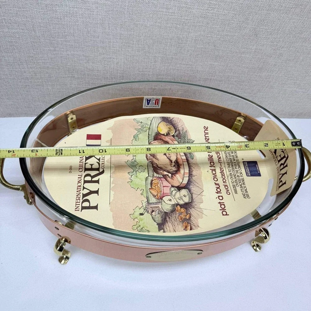 Pyrex International Culinaria Medium Oval Roaster Copper Cradle D-300